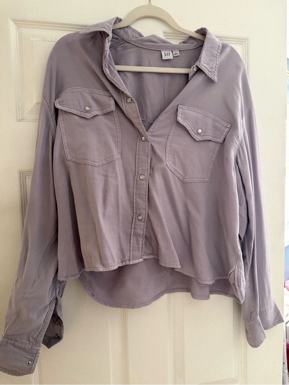 GAP Light Lavender Button-Front Shirt